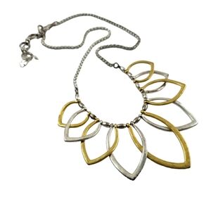 Lucky Brand boho necklace antique gold and silver tone